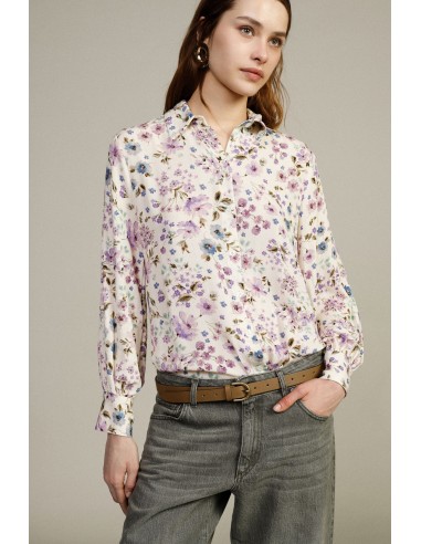 Dixie-blouse met bloemenprint en lange mouwen