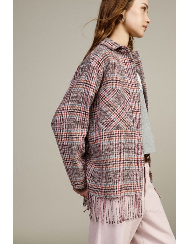 Shirt met franjes en bedrukte borstzakken van Dixie