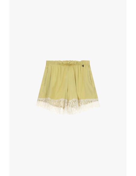 Regular fit-short met kanten bloemenrand Dixie