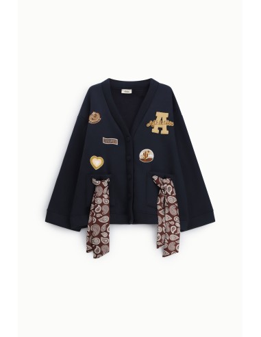Sweatshirt zonder capuchon met knopen en patchdetails van Dixie