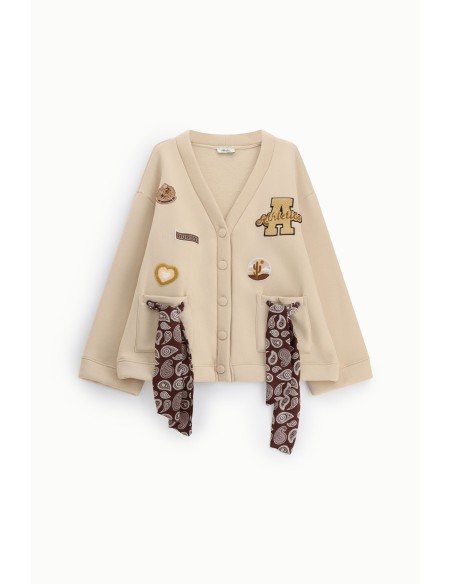 Sweatshirt zonder capuchon met knopen en patchdetails van Dixie