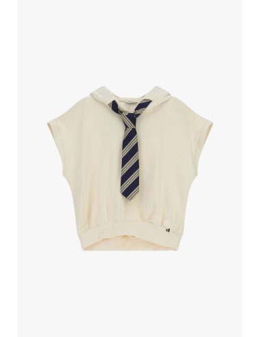 Hoodie met capuchon en decoratieve stropdas Dixie