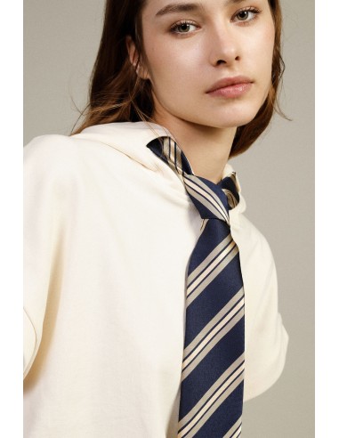 Hoodie met capuchon en decoratieve stropdas Dixie