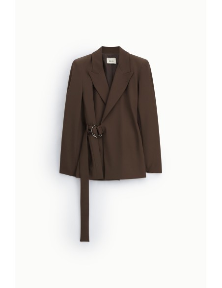 Blazer met ceintuur met ringgesp en klassieke revers Dixie