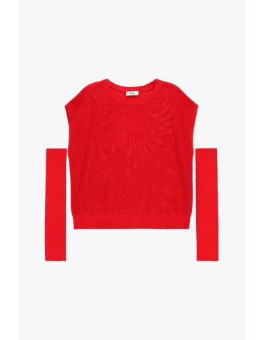 Gebreide top met afneembare mouwen Dixie