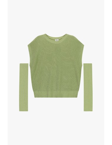 Gebreide top met afneembare mouwen Dixie