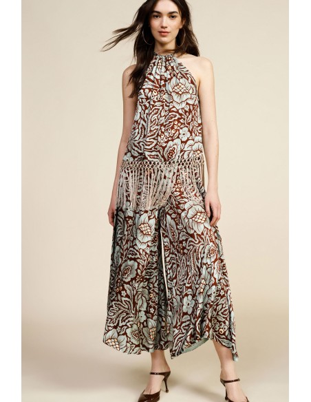 Brede Palazzo-broek met bloemenprint Dixie