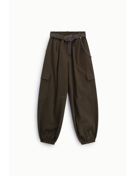 Cargo broek met zakken en afneembare riem Dixie