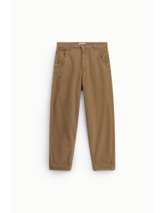 Dixie chino-fitbroek met omslag en hoge taille 2