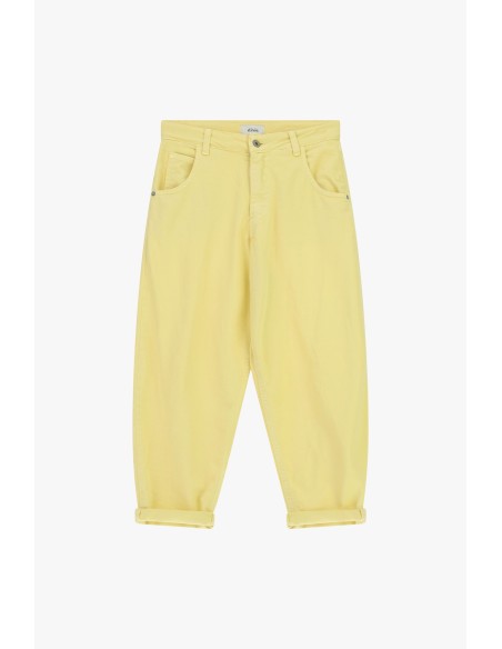 Dixie chino-fitbroek met omslag en hoge taille