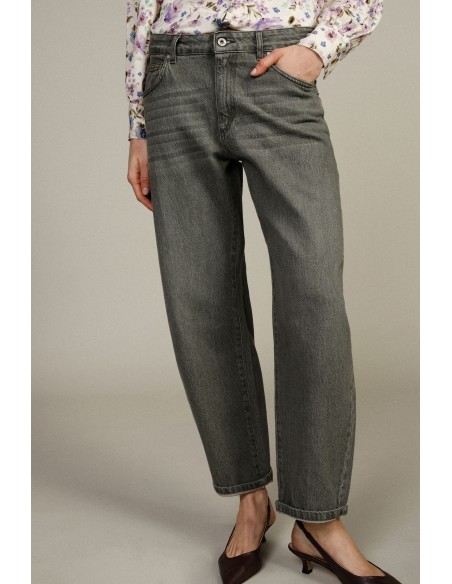 Dixie-jeans met balloon-fit, hoge taille en rechte pijpen