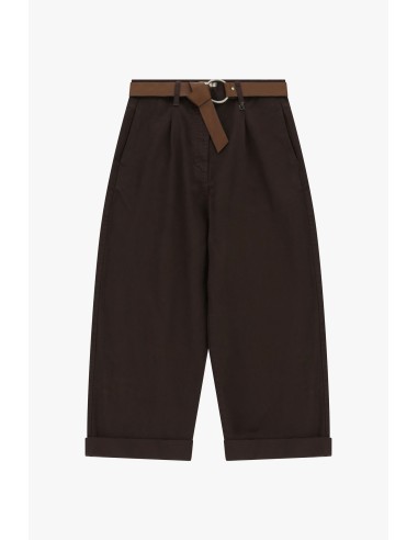 Dixie Palazzo-broek met riem en omslagrand