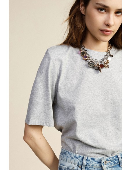 Dixie T-shirt met ronde hals, normale pasvorm en korte mouwen