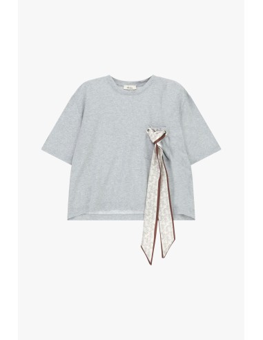 Dixie boxy-fit T-shirt met decoratief sjaaltje