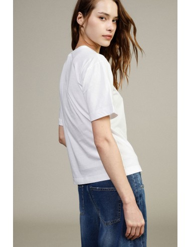 Dixie T-shirt met hartjesprint, normale pasvorm en ronde hals