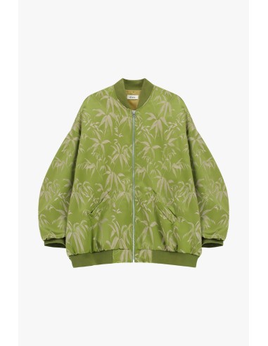 Oversized bomberjack met foliageprint en rits Dixie