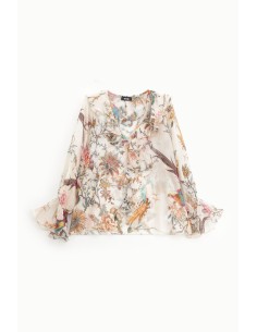 Dixie-blouse met bloemenprint en ruches 2
