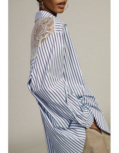 Oversized gestreept overhemd met klassieke kraag Dixie