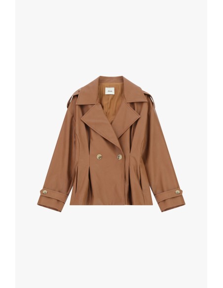 Korte double-breasted blazer met knopen en brede revers Dixie