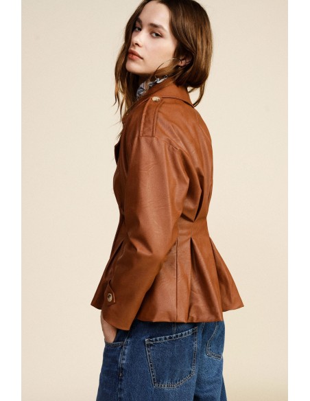 Korte double-breasted blazer met knopen en brede revers Dixie