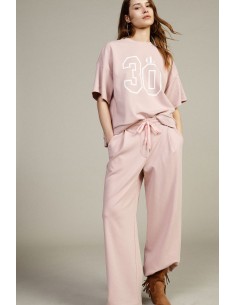 Cropped palazzobroek met elastische taille van Dixie