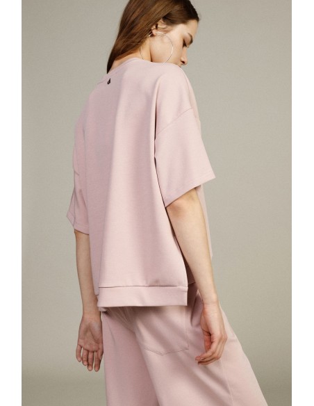 Oversized T-shirt met nummerprint en zijsplitten Dixie