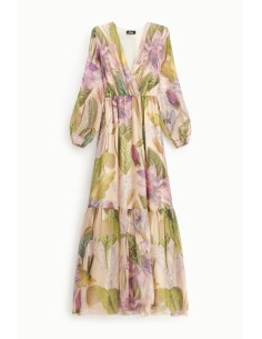 Lange jurk met bloemenprint en wijde mouwen Dixie 2