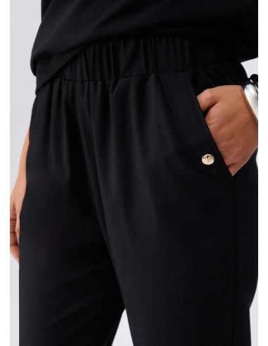 Slim-fit broek met omslag van Liu Jo