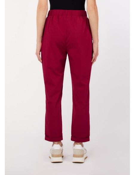 Slim-fit broek met omslag van Liu Jo