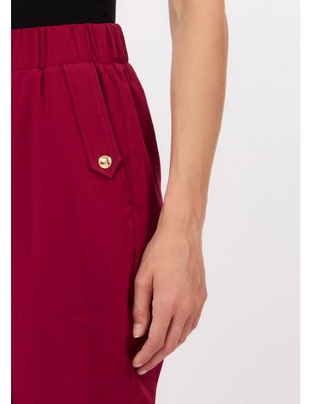 Slim-fit broek met omslag van Liu Jo