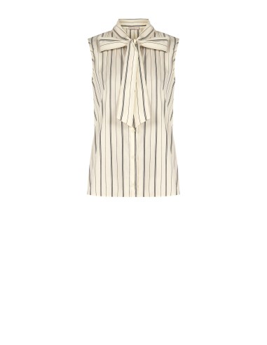 Gestreepte blouse van katoenmix met strik Rinascimento