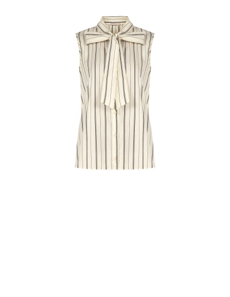 Gestreepte blouse van katoenmix met strik Rinascimento