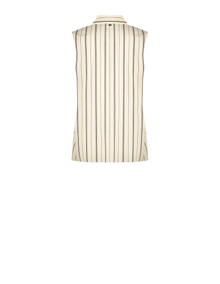Gestreepte blouse van katoenmix met strik Rinascimento