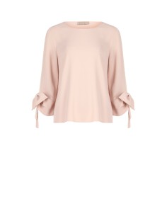 Ruime blouse van soepelvallende stof met maxi-strikken op de mouwen Rinascimento 2