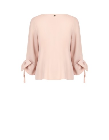 Ruime blouse van soepelvallende stof met maxi-strikken op de mouwen Rinascimento