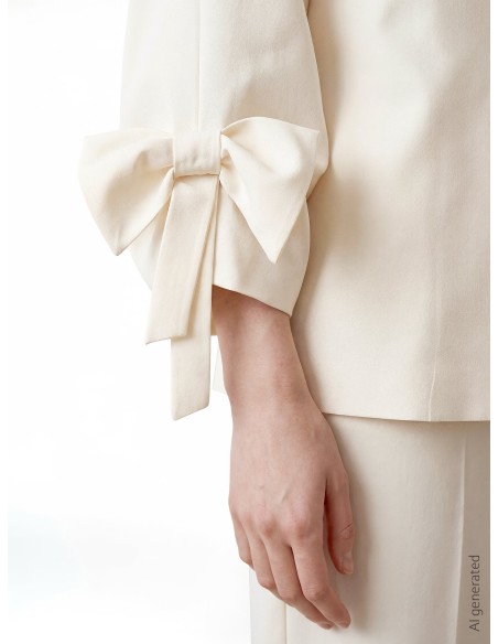 Ruime blazer met maxi-strikken op de mouwen Rinascimento