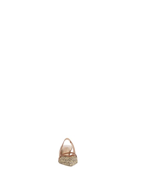 Met pailletten beklede slingback pumps met kitten heel Rinascimento