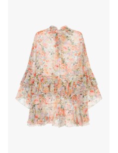 Korte jurk met ruches en bloemenprint Dixie 2