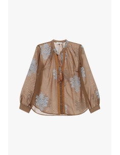 Dixie-shirt met bloemenborduursels en lange mouwen 2