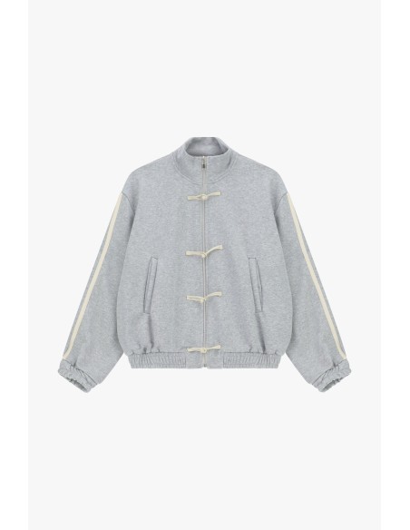 Dixie sweater met ritssluiting aan de voorkant en decoratieve koordjes