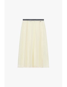 Dixie midi-rok met lichte laag en verfijnde details