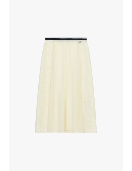 Dixie midi-rok met lichte laag en verfijnde details