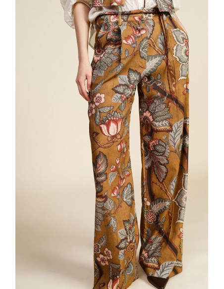 Dixie Palazzo-broek met bloemenprint en hoge taille