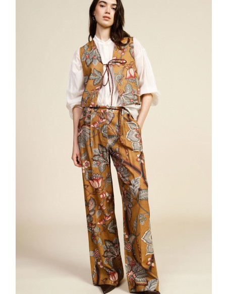 Dixie Palazzo-broek met bloemenprint en hoge taille