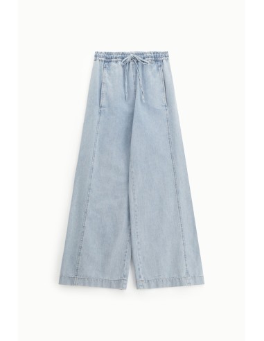 Dixie-jeans met wijde pijpen, hoge taille en trekkoord