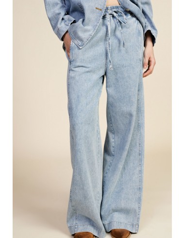 Dixie-jeans met wijde pijpen, hoge taille en trekkoord
