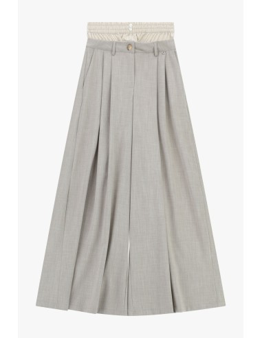 Palazzo-broek met plooien en elastische taille Dixie
