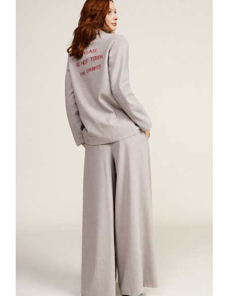 Palazzo-broek met plooien en elastische taille Dixie