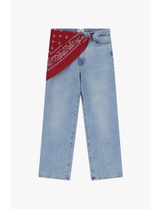 Rechte jeans met bandana Dixie