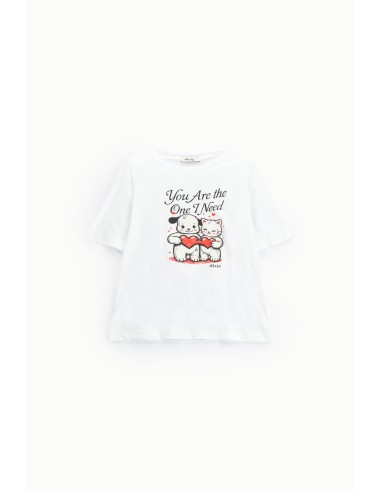 Dixie T-shirt met hartjesprint en korte mouwen